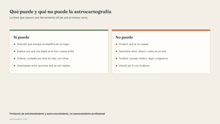 Lo que la astrocartografía puede y no puede hacer