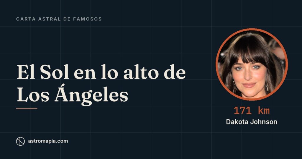 Portada del artículo «Carta astral de Dakota Johnson: el Sol en lo alto de Los Ángeles»